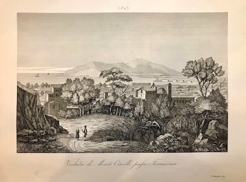 Stanghi V. Veduta di Monte Circello presso Terracina 1845 Firenze